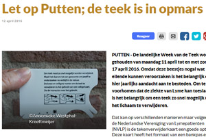 Tekenkaart Nederland in Puttensweekblad